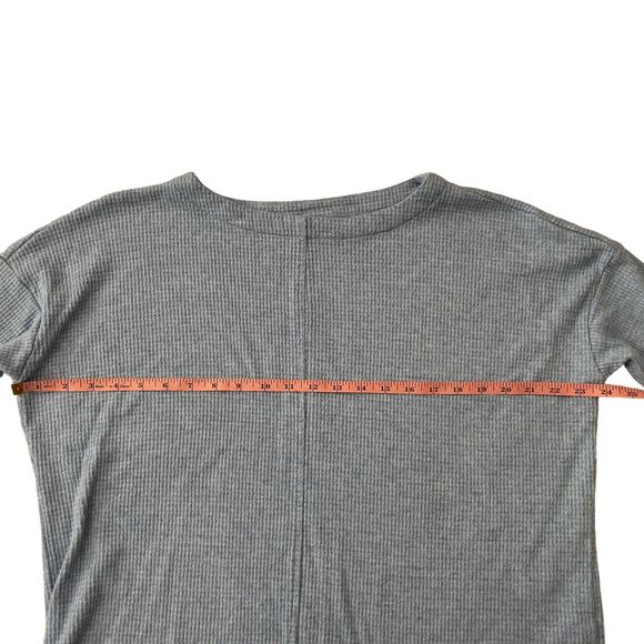 J Jill Wearever Waffle Knit Dolman Sleeve Top Medium Blue - Picture 5 of 9